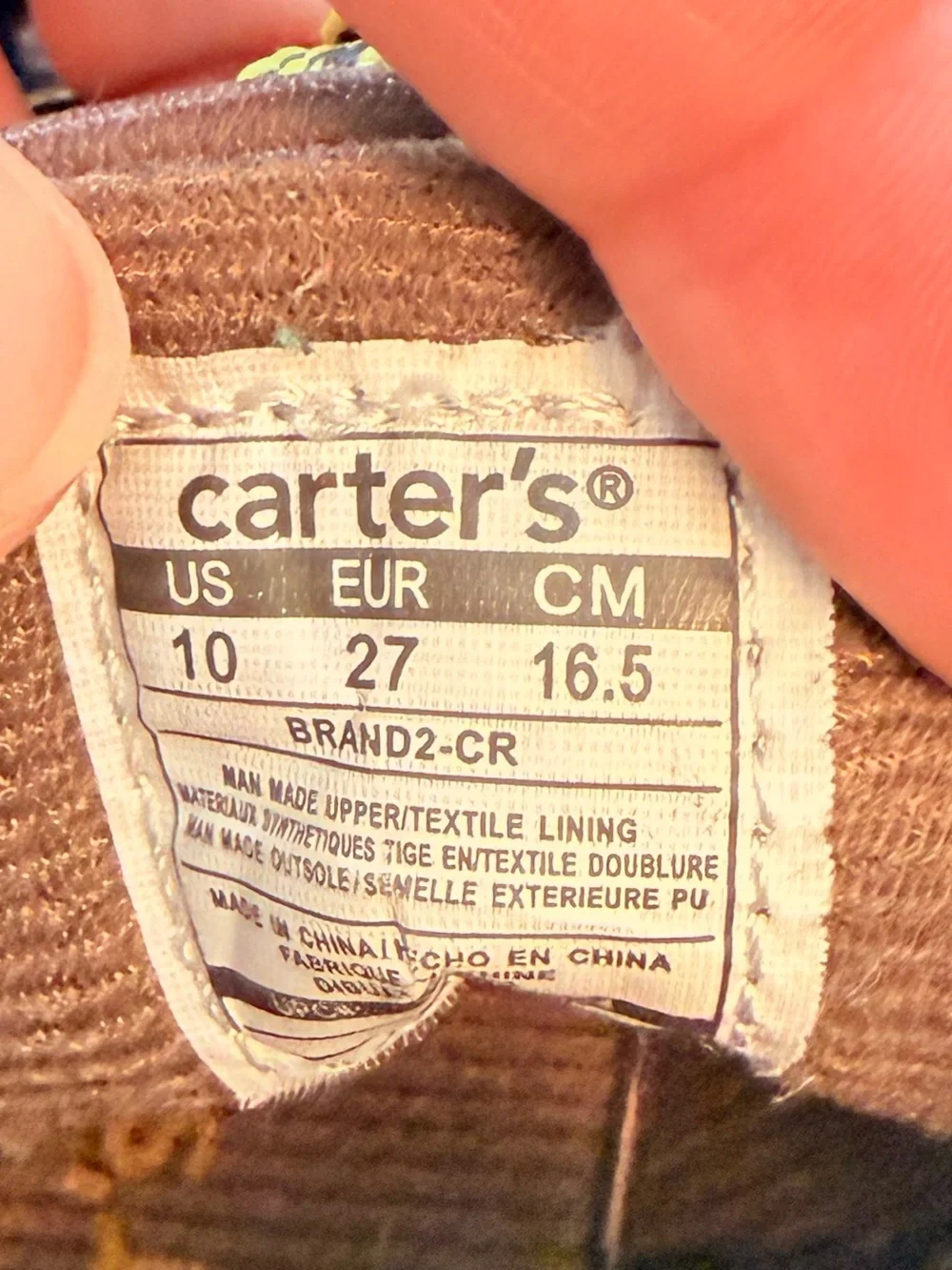 Carter's Brown KidsDress boots with Yellow-Black Laces